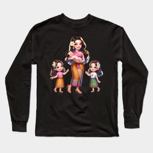 Cambodian Mom & Babies Long Sleeve T-Shirt